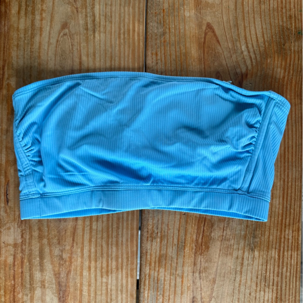 Xhilaration Blue Bandeau Bikini Top Size Large